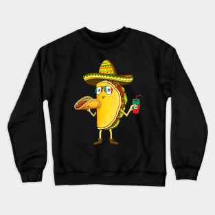 Tacos I love tacos taco day best Mexican food Crewneck Sweatshirt